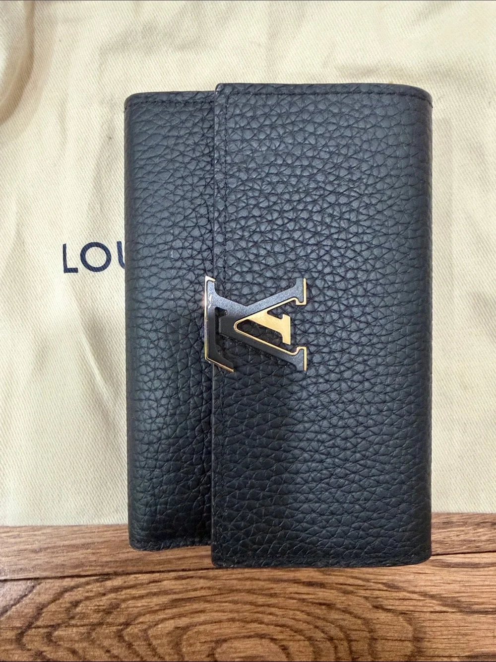 Louis Vuitton Capucines Compact Wallet Black - Picture 5 of 11